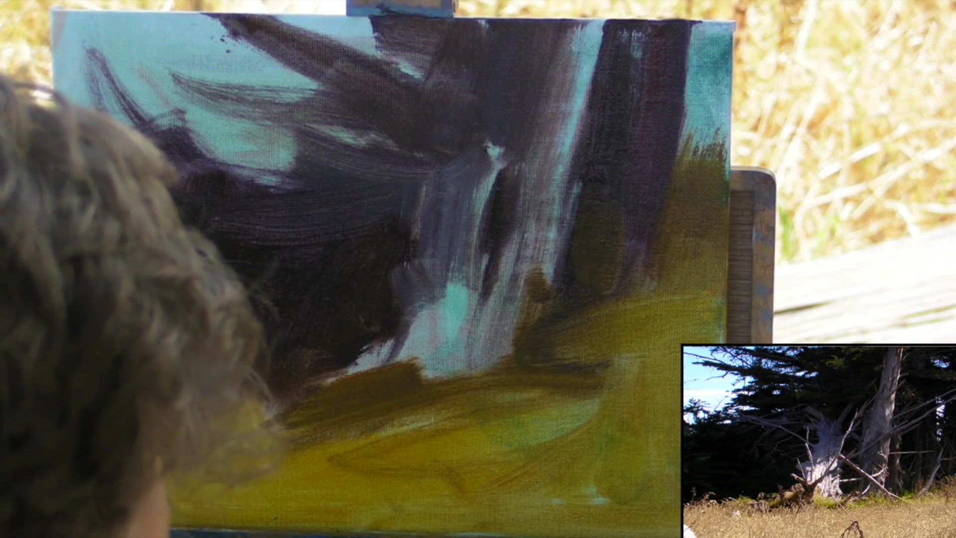 Step 11 — Sky and Sky Holes (video frame from the lesson)