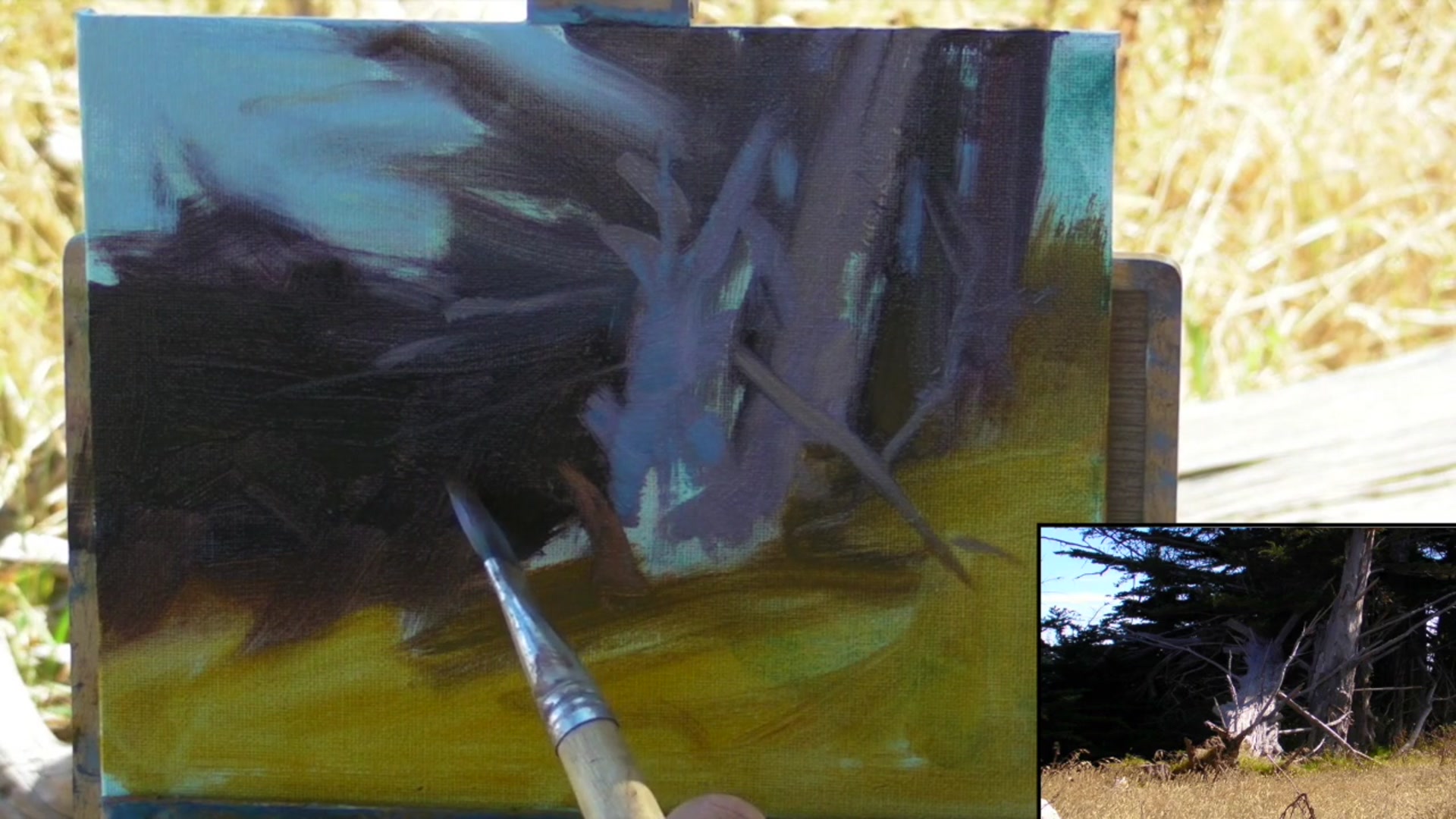 Step 18 — Building Up Green Tones (video frame from the lesson)