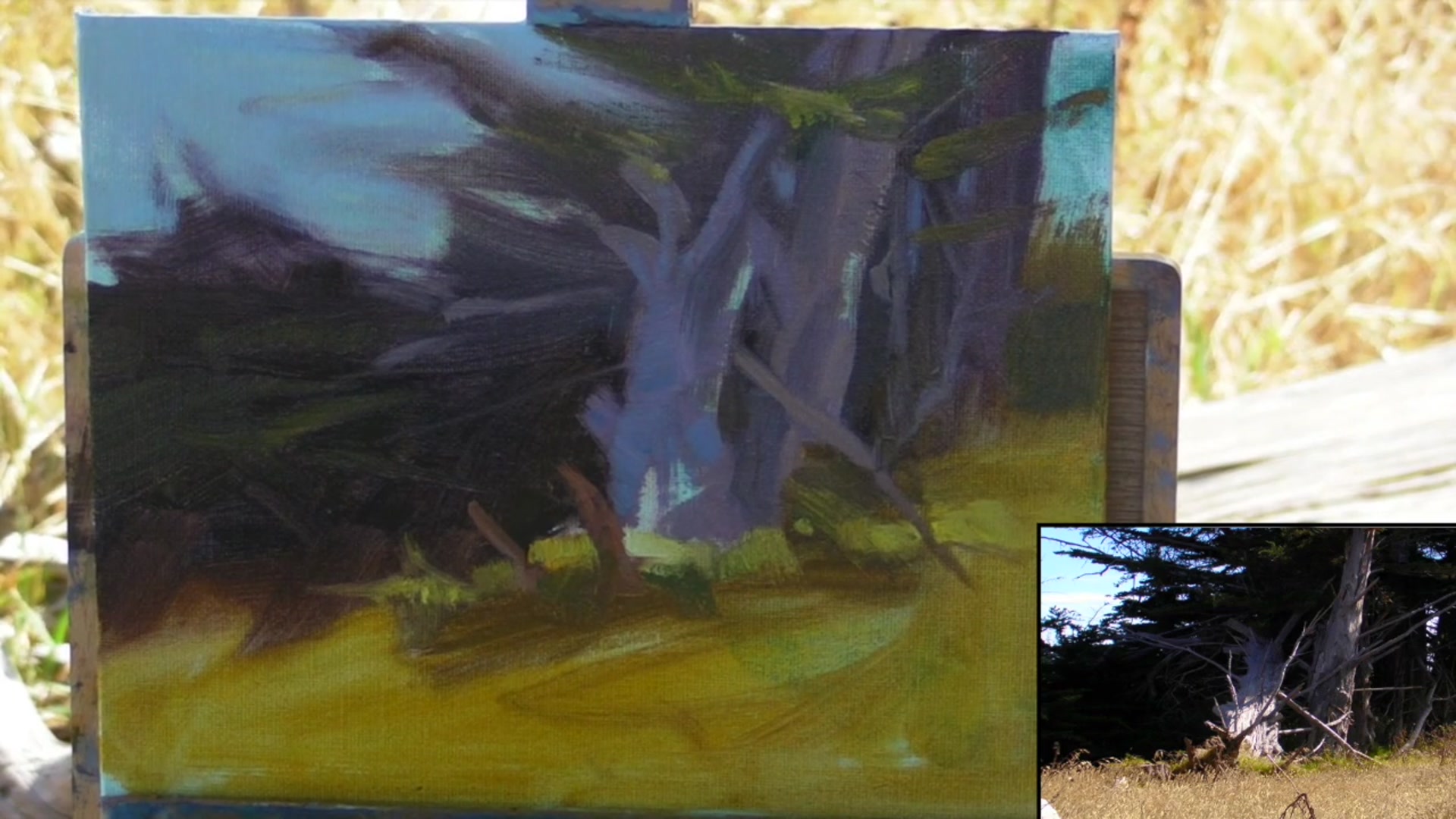 Step 22 — Maintaining Loose Brushwork (video frame from the lesson)