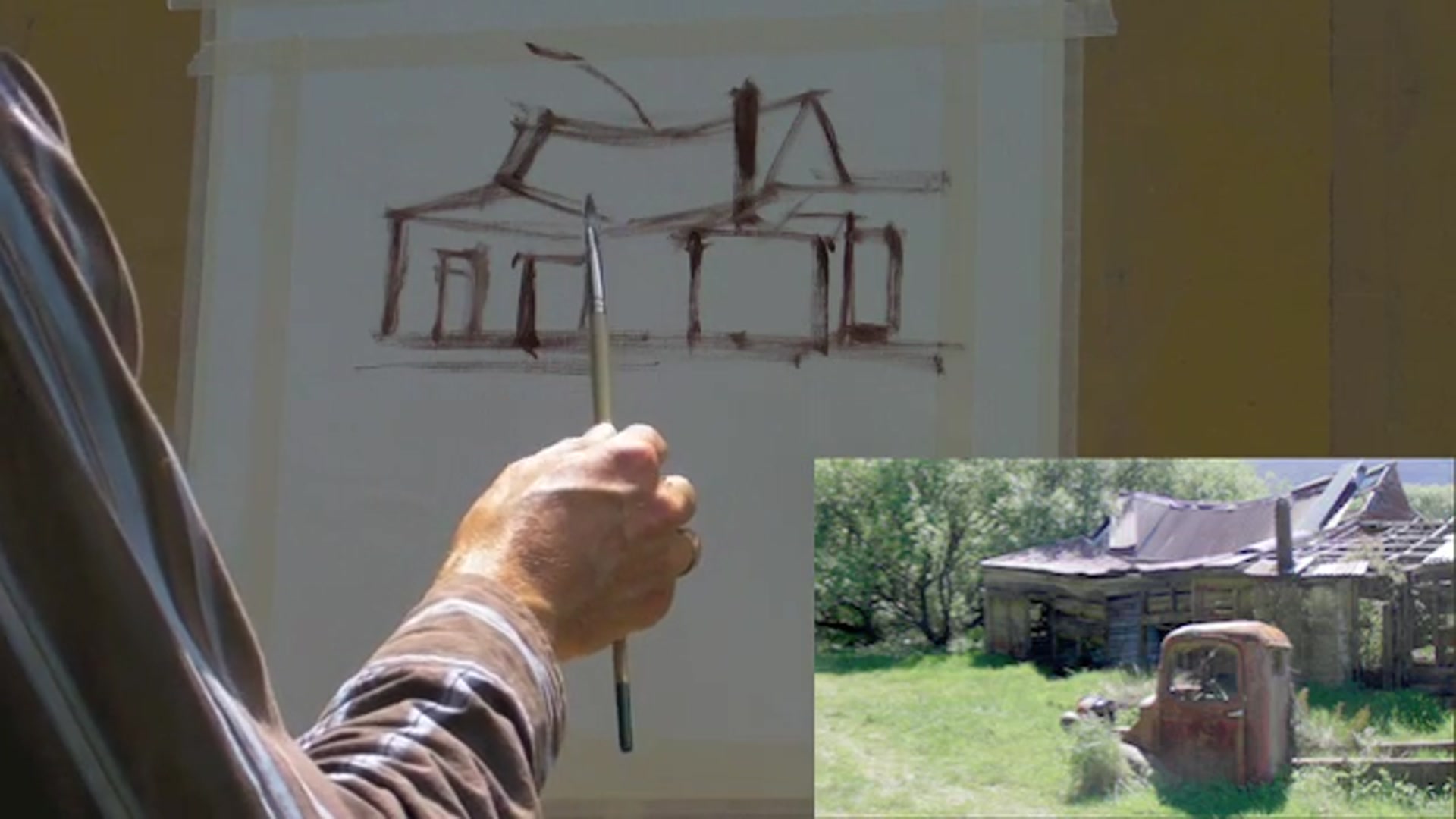 Step 3 — Center of Focus (video frame from the lesson)