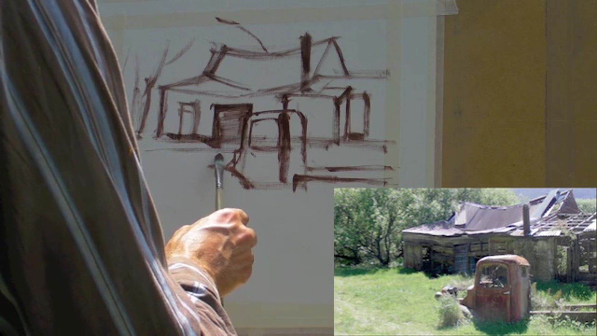 Step 5 — Simplifying the Scene (video frame from the lesson)