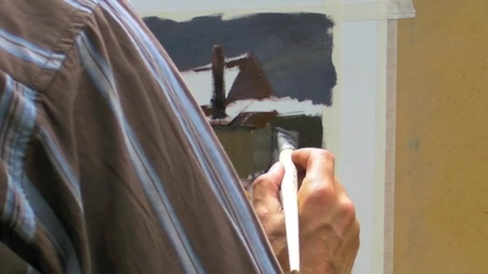 Step 16 — Easel Design (video frame from the lesson)