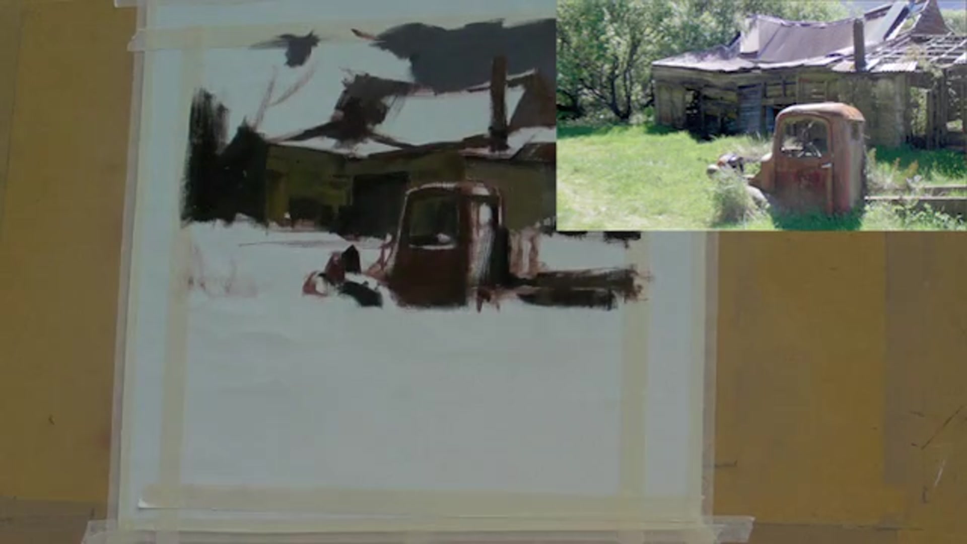 Step 18 — Painting the Tree (video frame from the lesson)