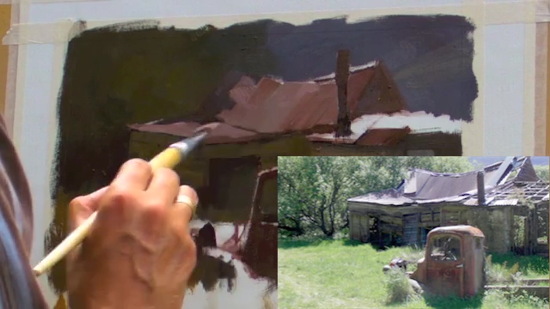 Step 20 — Adding Details to the Roof (video frame from the lesson)
