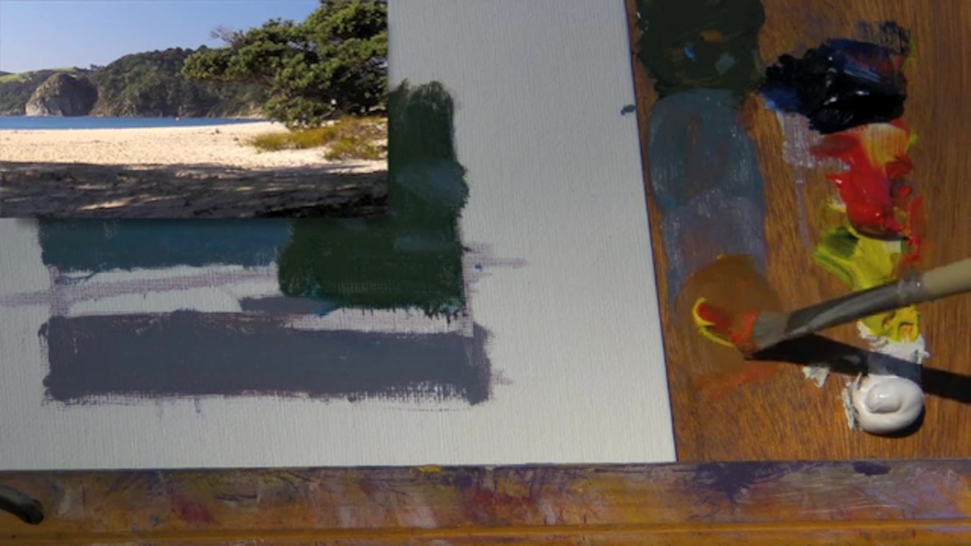 Step 6 — Using lighting effects in painting (video frame from the lesson)