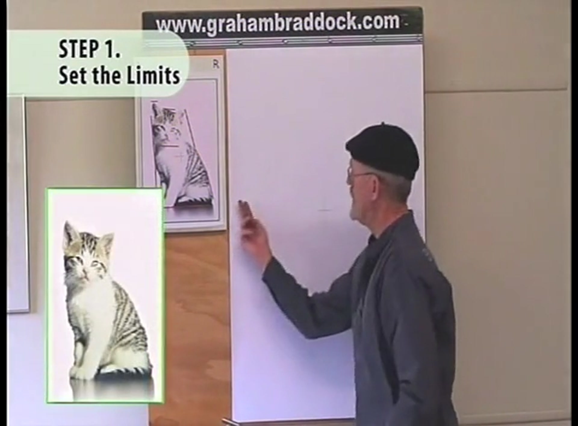 Step 2 — Determining the orientation and size (video frame from the lesson)
