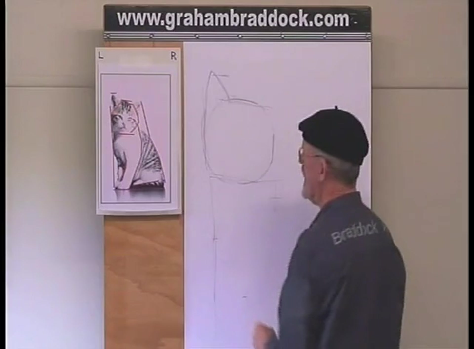 Step 9 — Adjusting ear placement and angle (video frame from the lesson)