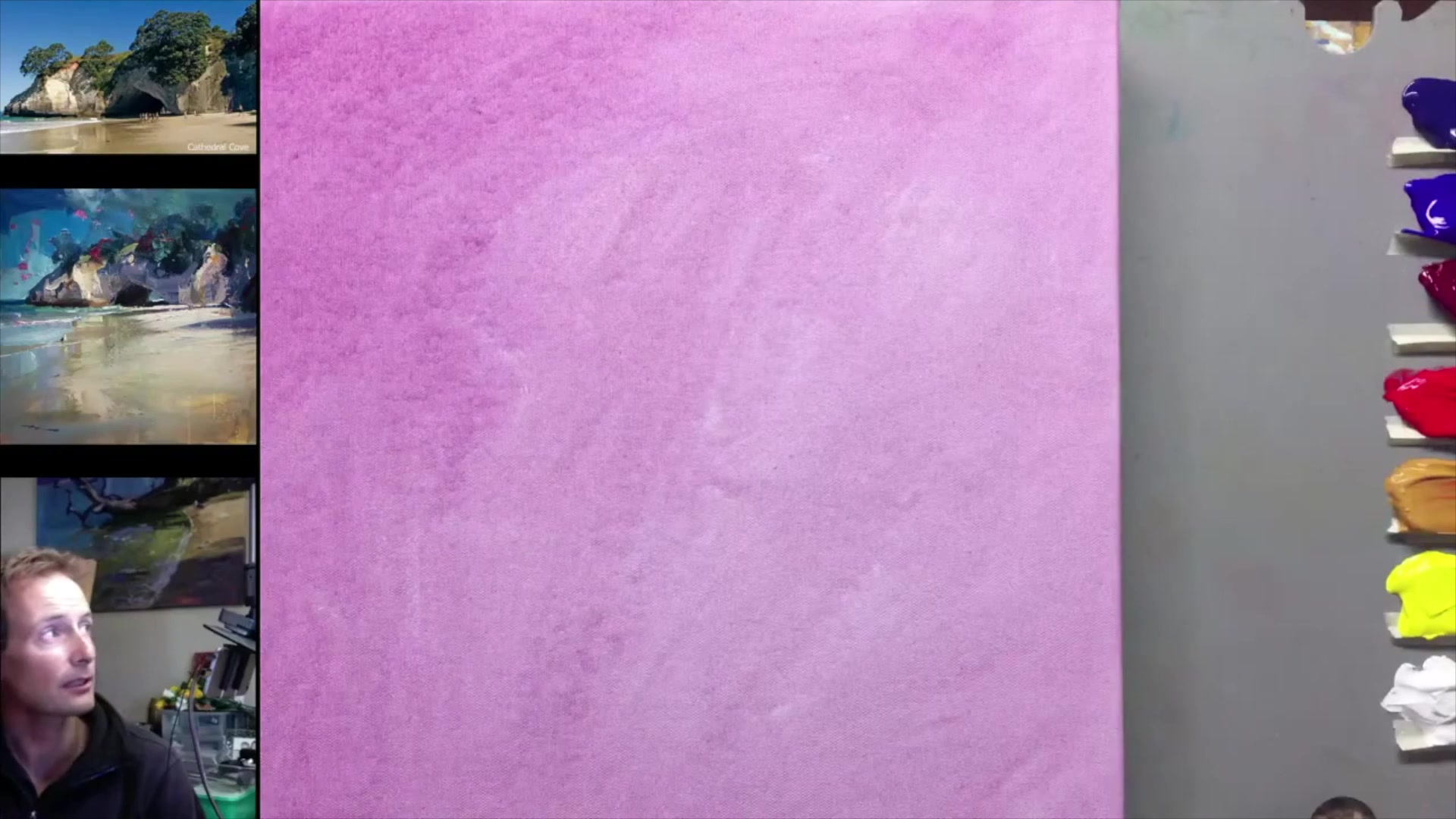 Step 2 — Brushes and Tools (video frame from the lesson)