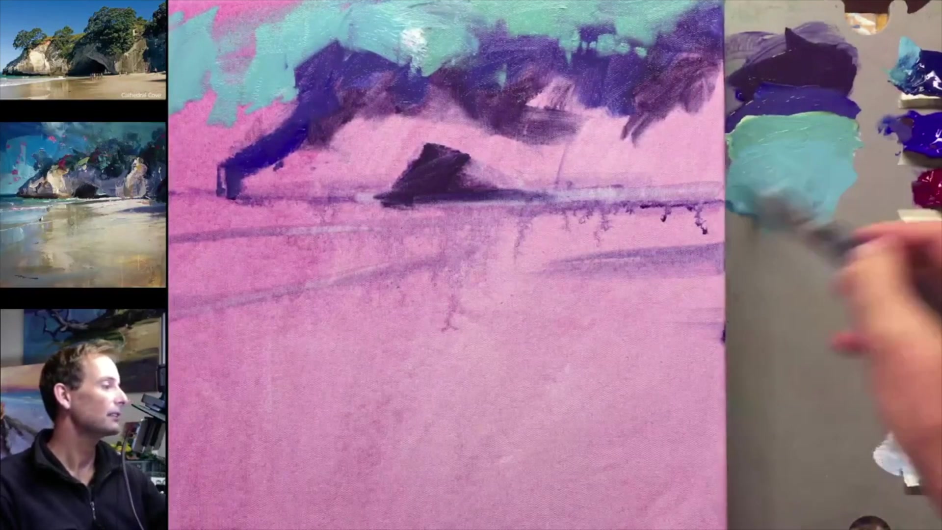 Step 8 — Under Mixing and Texture (video frame from the lesson)