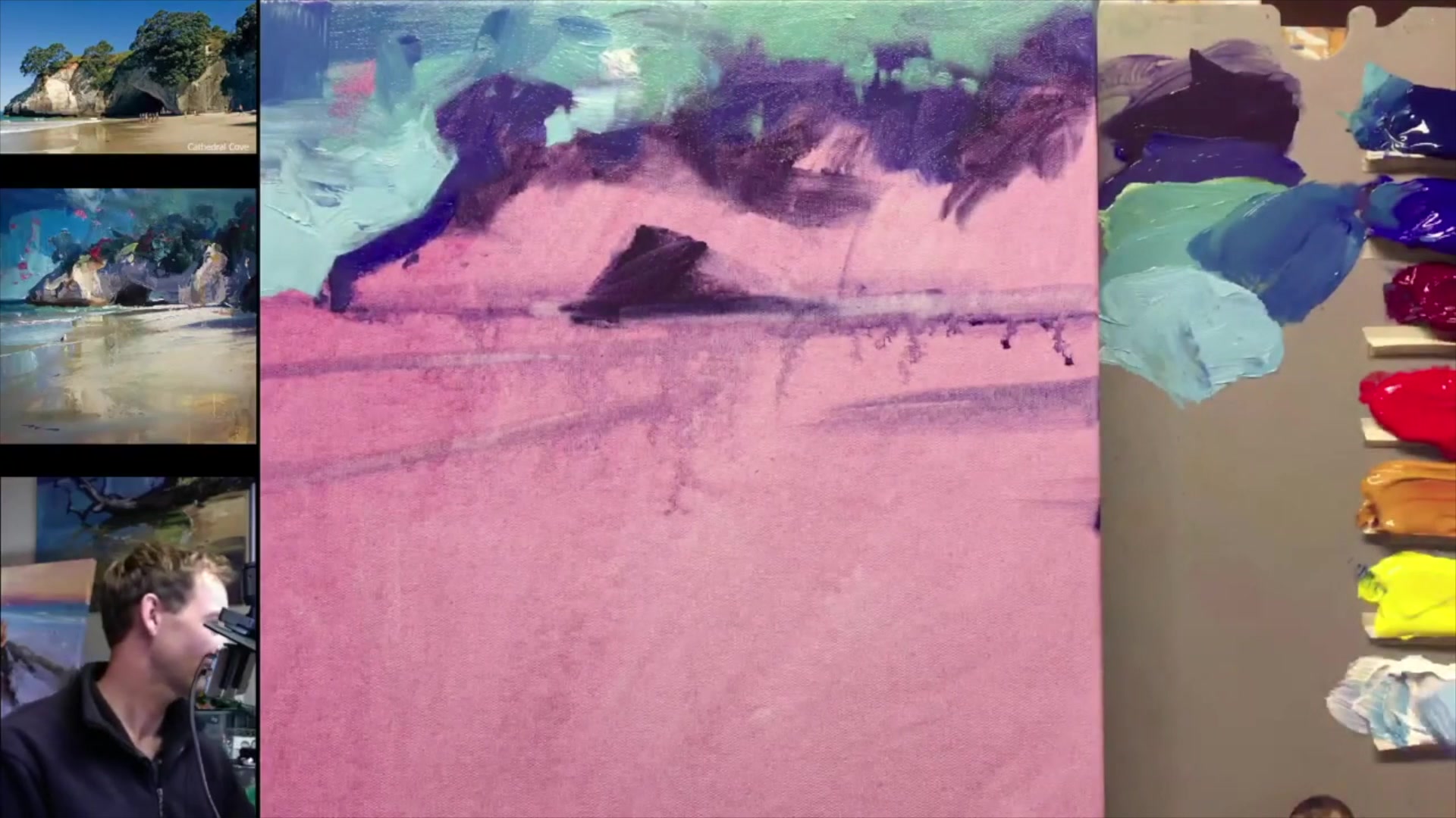 Step 9 — Painting Process and Techniques (video frame from the lesson)