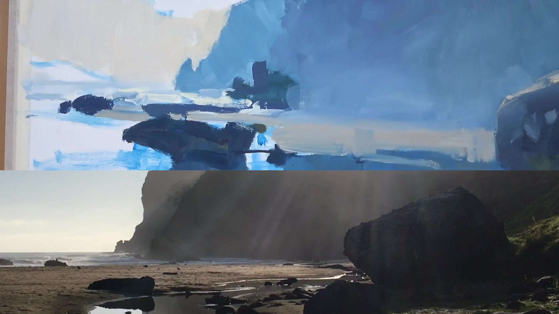 Step 8 — Rock repositioning (video frame from the lesson)