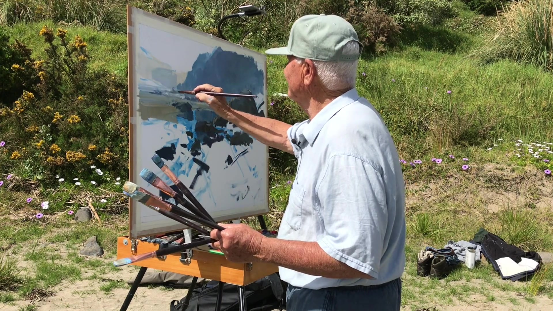 Step 10 — Sky and colour considerations (video frame from the lesson)