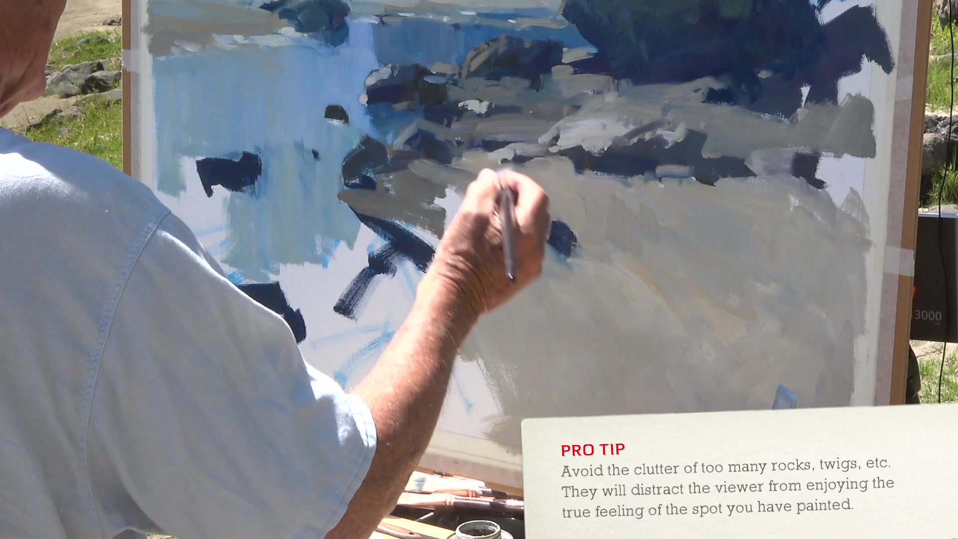 Step 13 — Signature and final touches (video frame from the lesson)