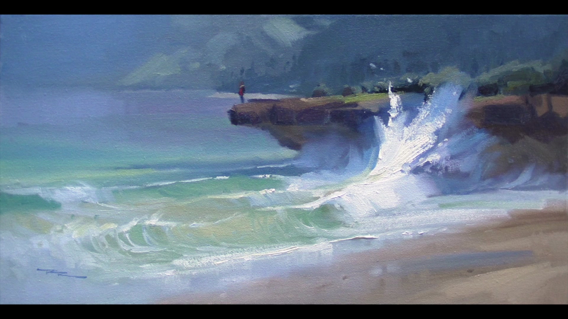 Step 2 — Using resources for painting (video frame from the lesson)
