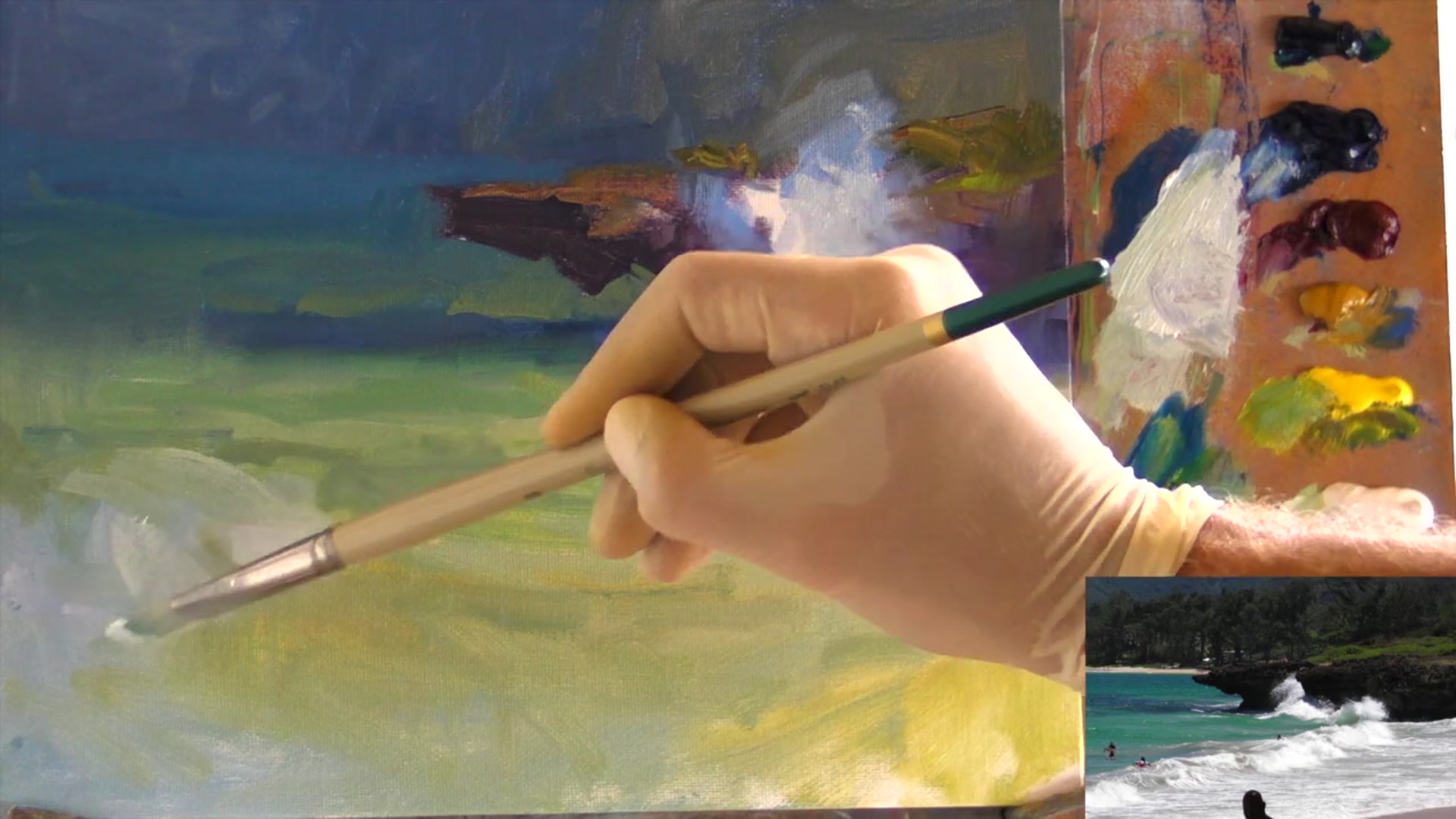 Step 14 — Softening techniques (video frame from the lesson)