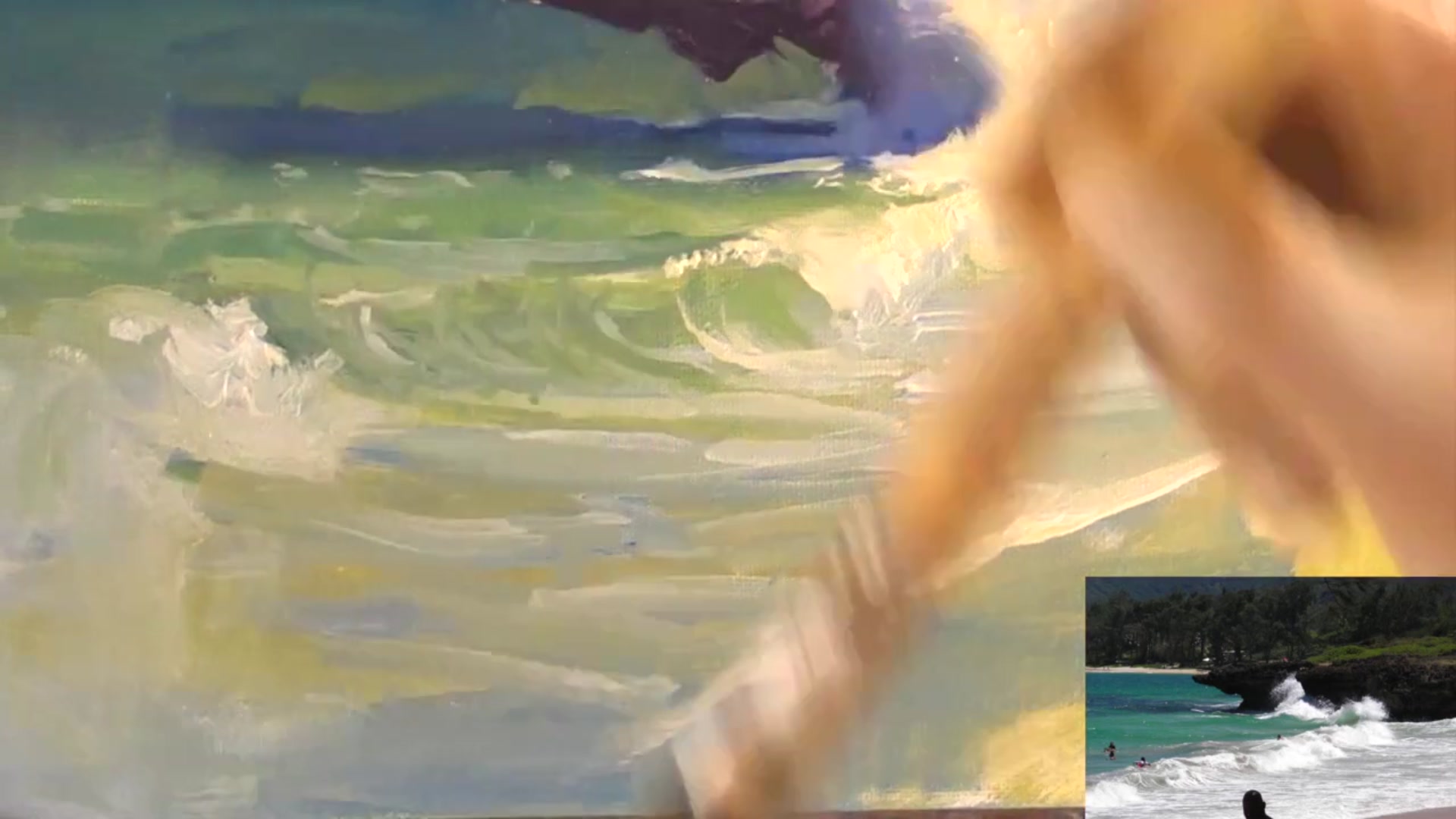 Step 19 — Adjusting colors and textures (video frame from the lesson)