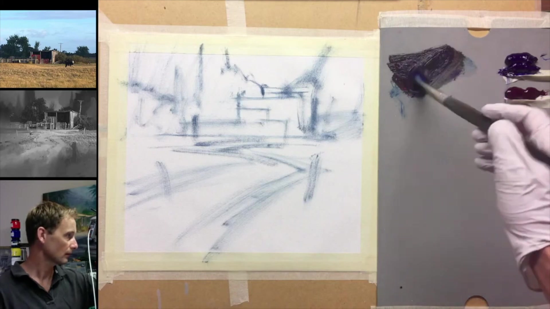 Step 7 — Acrylic Painting Tips (video frame from the lesson)
