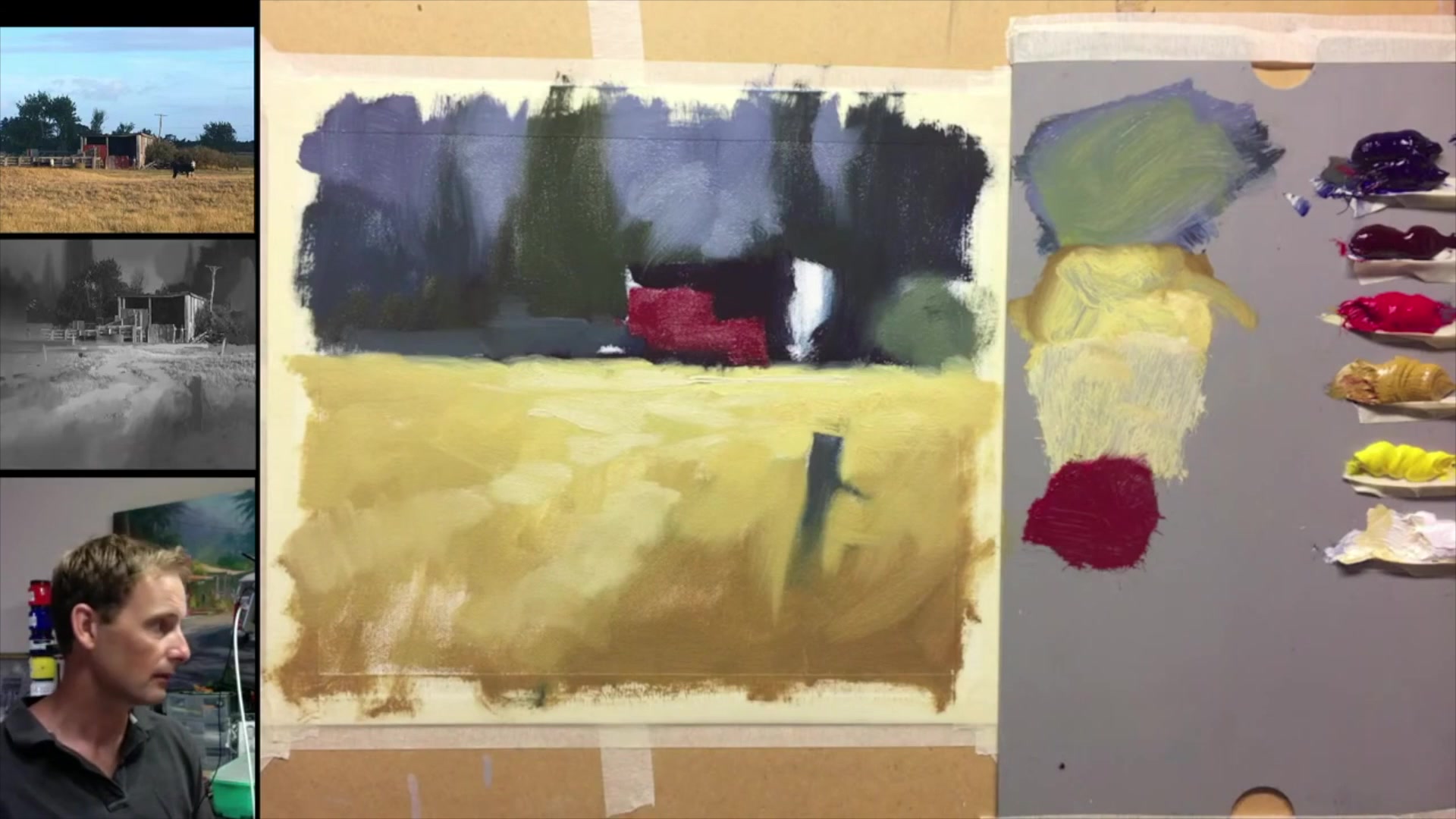 Step 25 — Foreground Shadows and Light Source (video frame from the lesson)