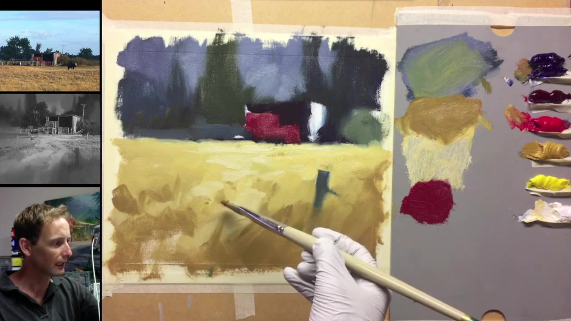 Step 28 — Avoiding Patterns in Painting (video frame from the lesson)