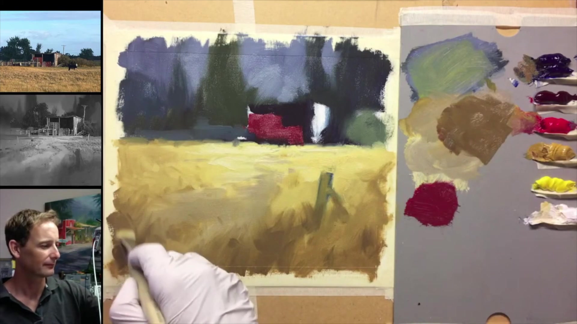 Step 35 — Warm vs Cool Colors (video frame from the lesson)