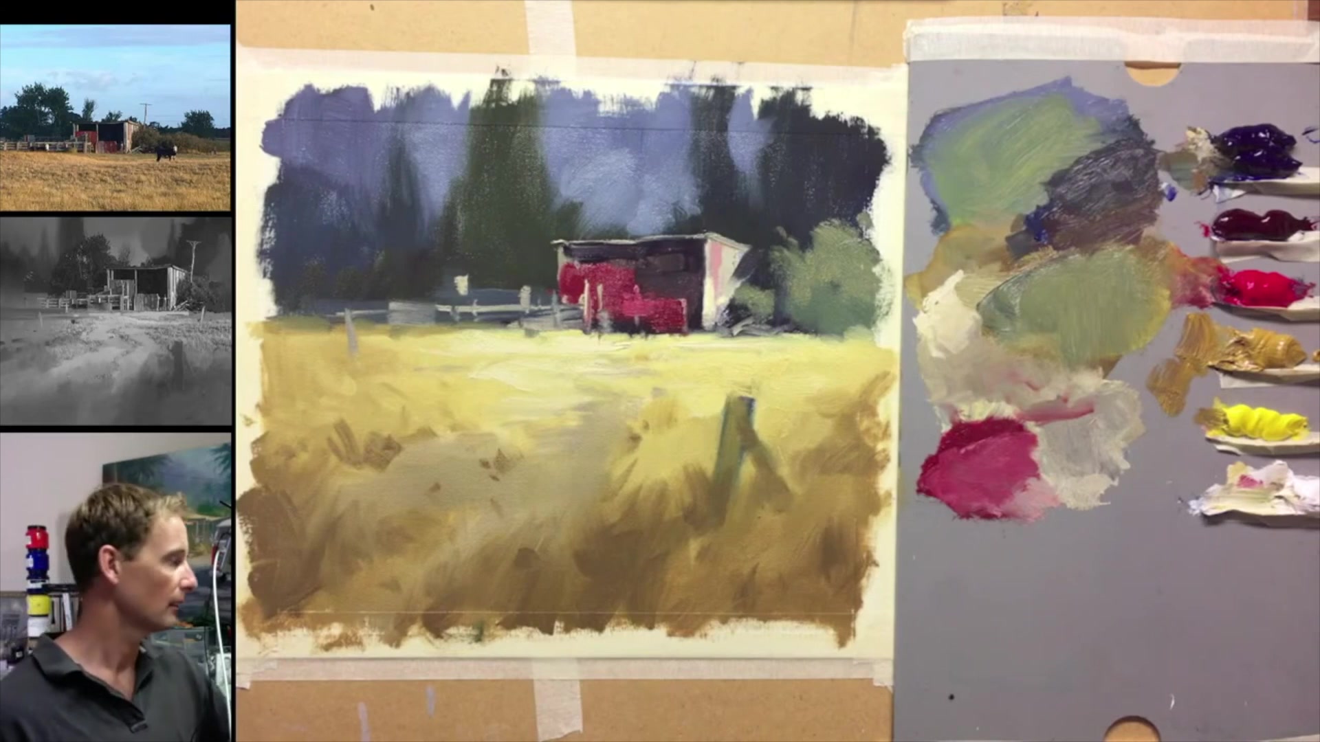 Step 45 — Background Details (video frame from the lesson)