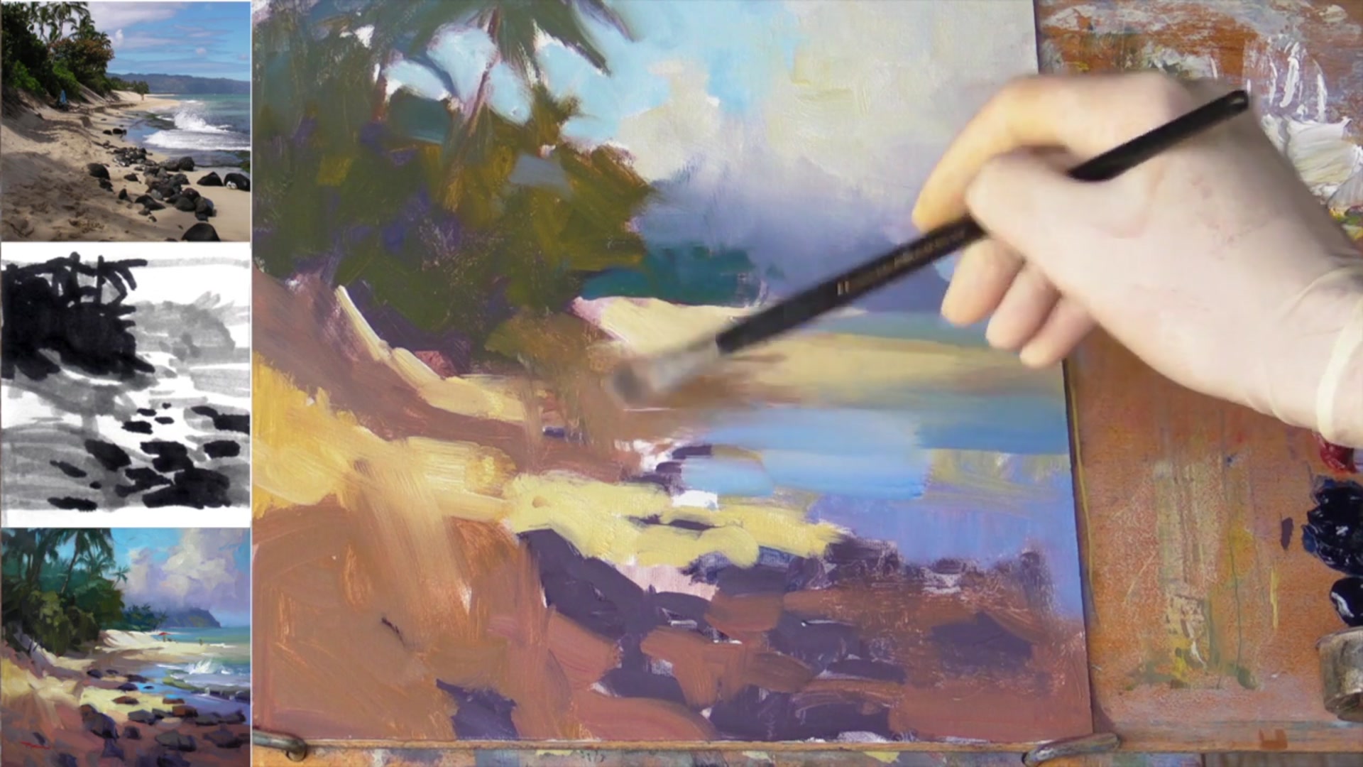Step 13 — Adding variation and details (video frame from the lesson)