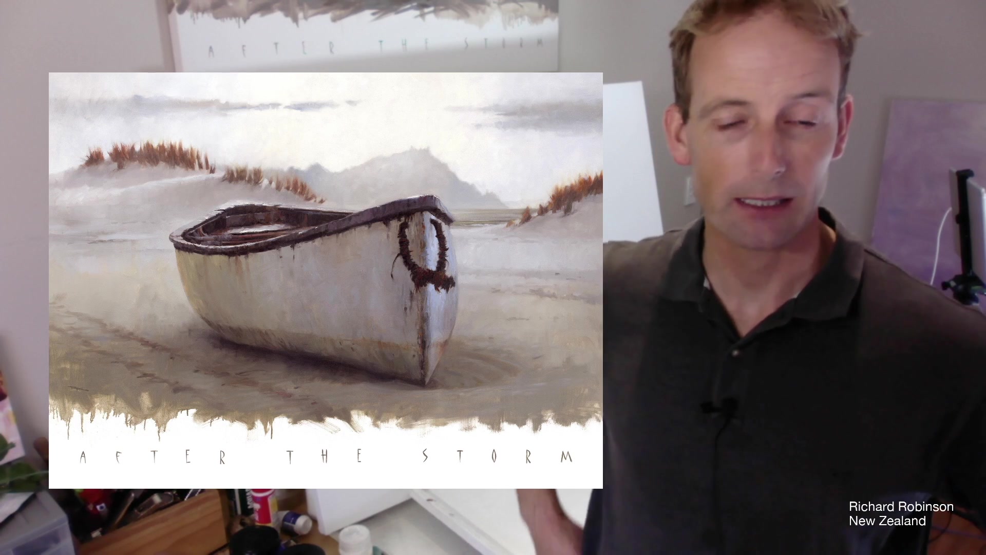 Step 2 — Painting popularity and color scheme (video frame from the lesson)