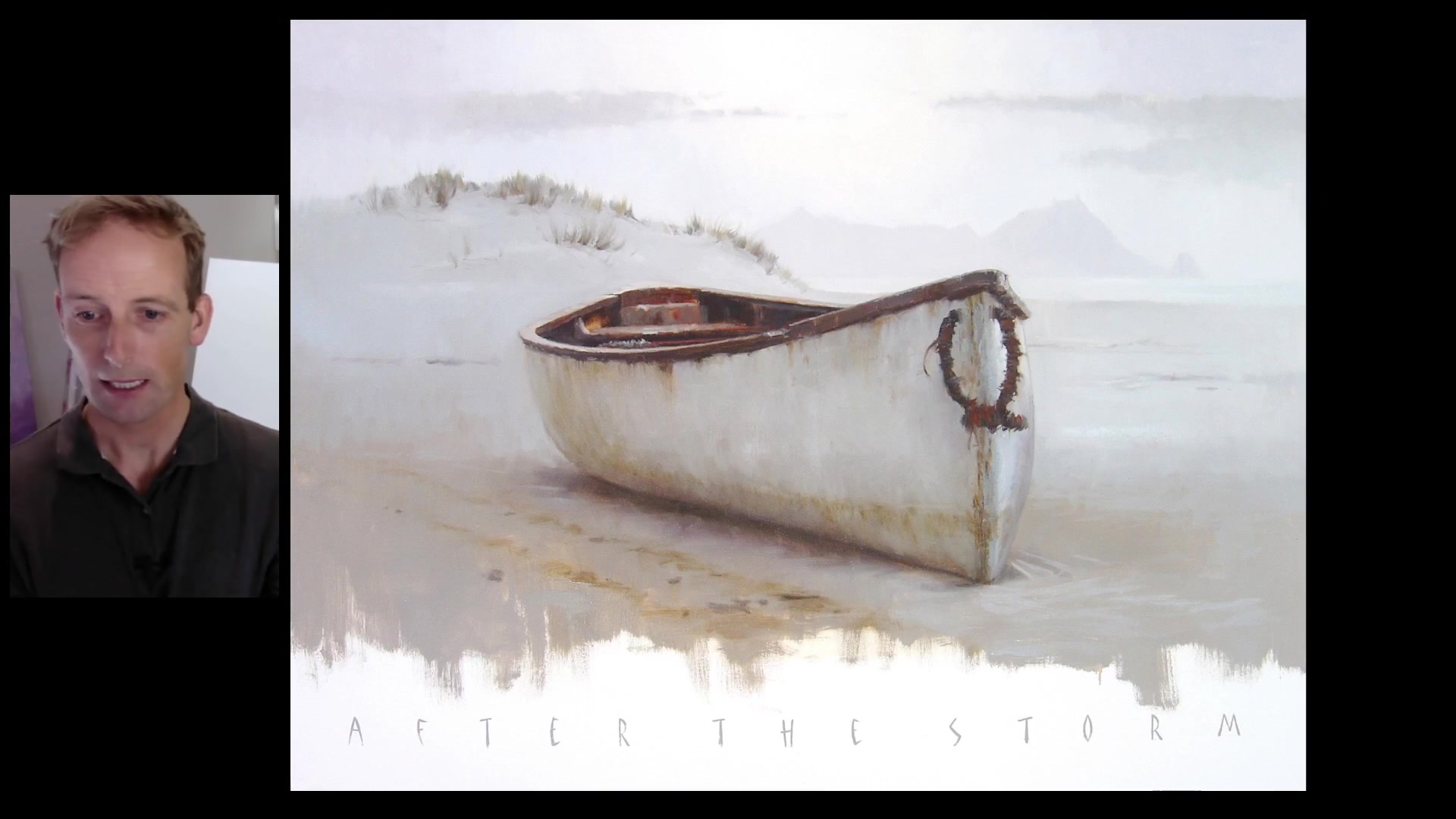 Step 3 — Previous versions and painting evolution (video frame from the lesson)