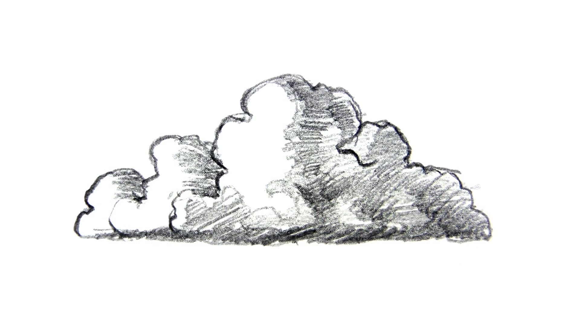 Step 2 — Creating Unique Cloud Shapes (video frame from the lesson)