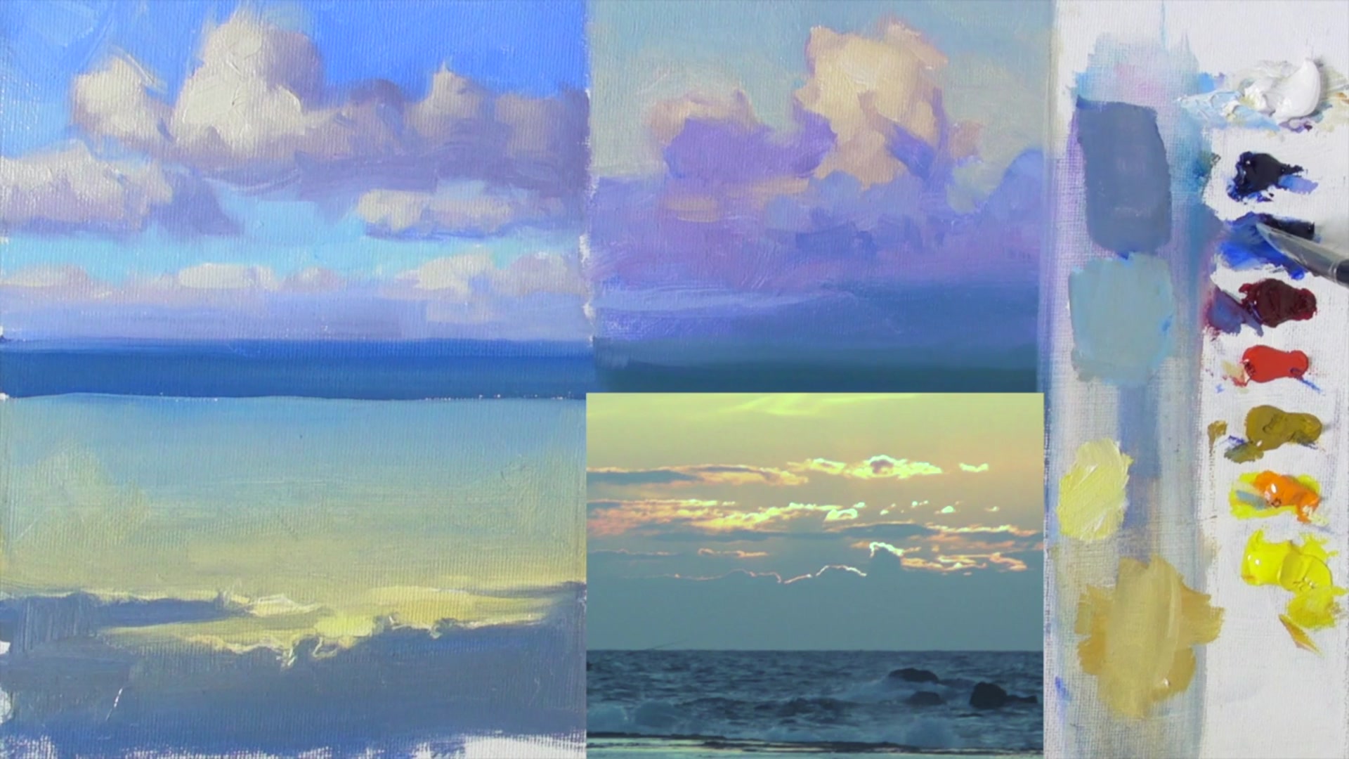 Step 11 — Painting Ocean and Adding Drama (video frame from the lesson)
