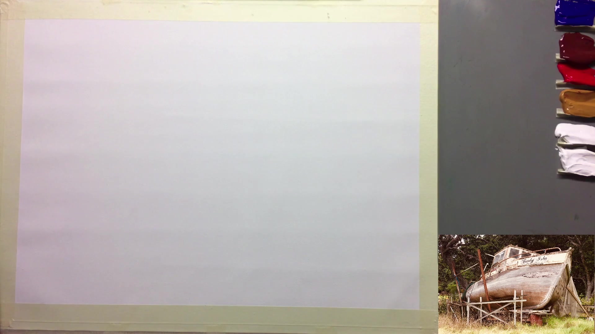 Step 3 — Creating a vignette background (video frame from the lesson)