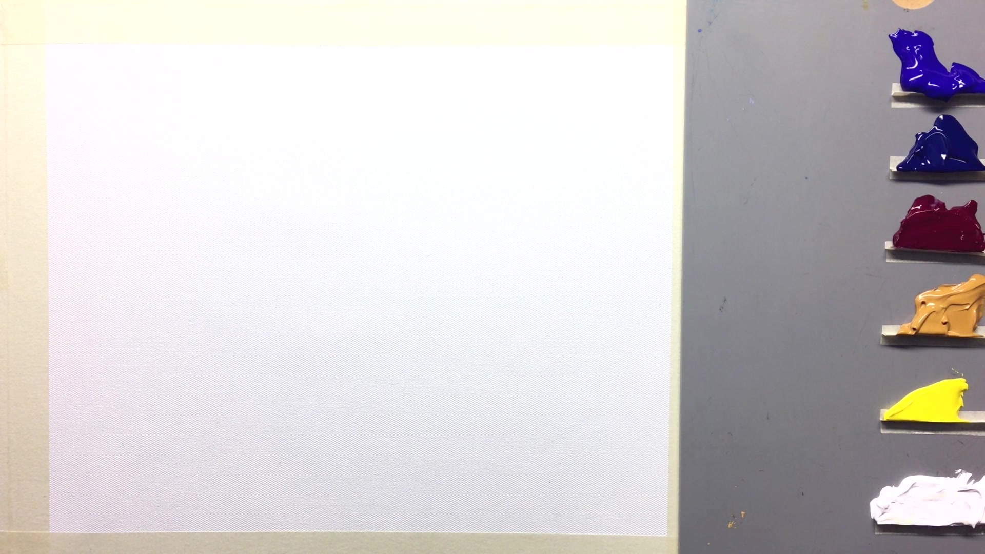Step 1 — Painting the Background (video frame from the lesson)