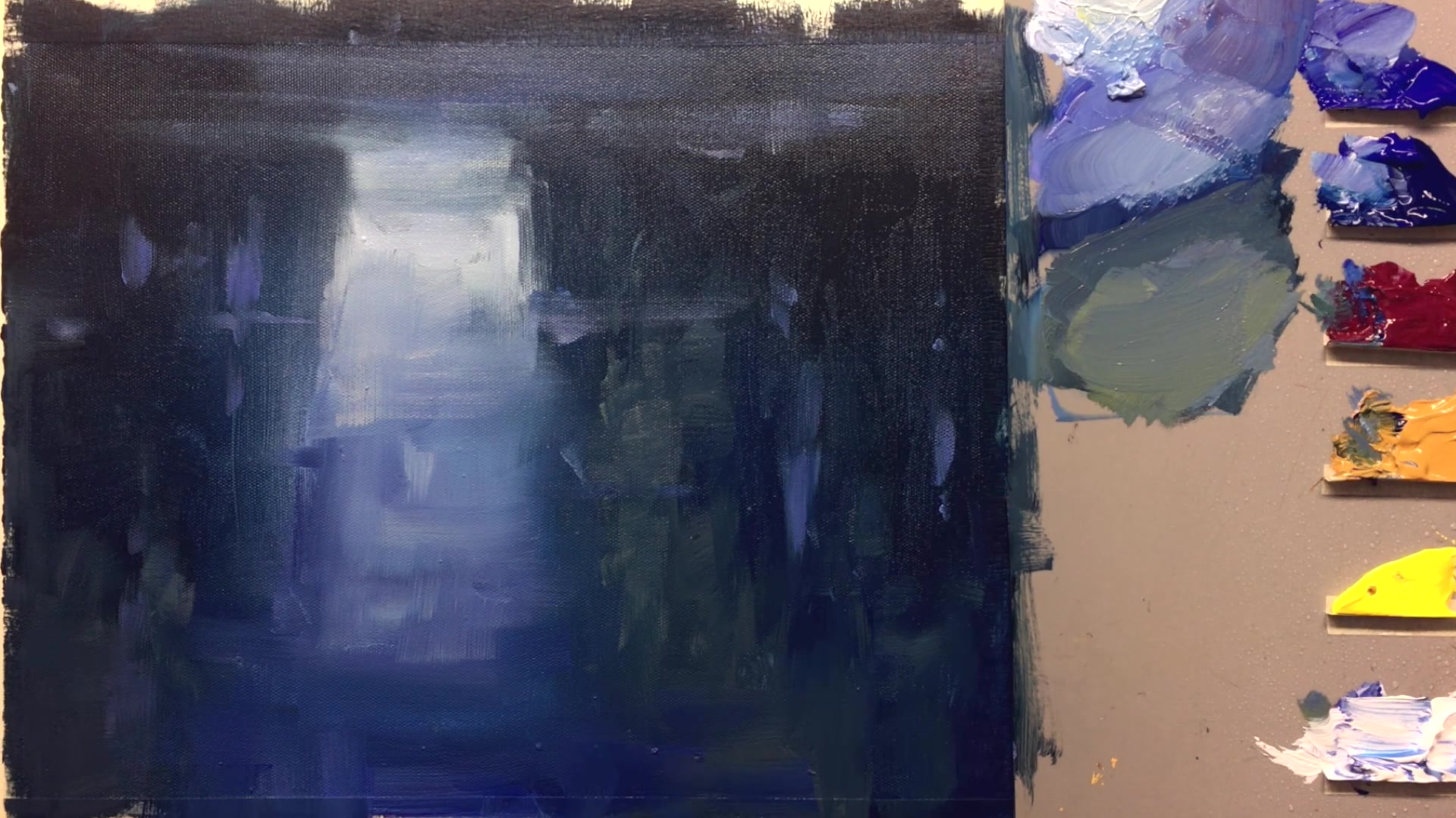 Step 5 — Placing Water Lilies (video frame from the lesson)