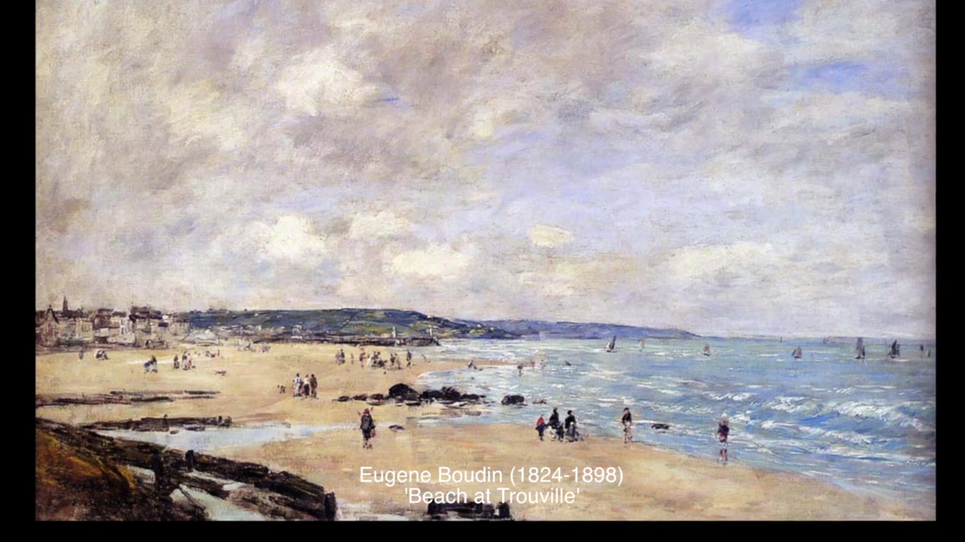 Step 1 — Eugene Bodin and Monet (video frame from the lesson)