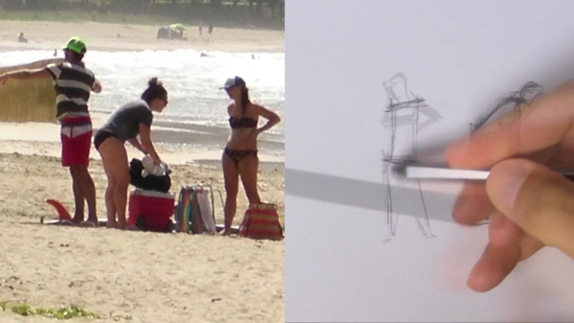 Step 12 — Practicing Brushstrokes for Figures (video frame from the lesson)