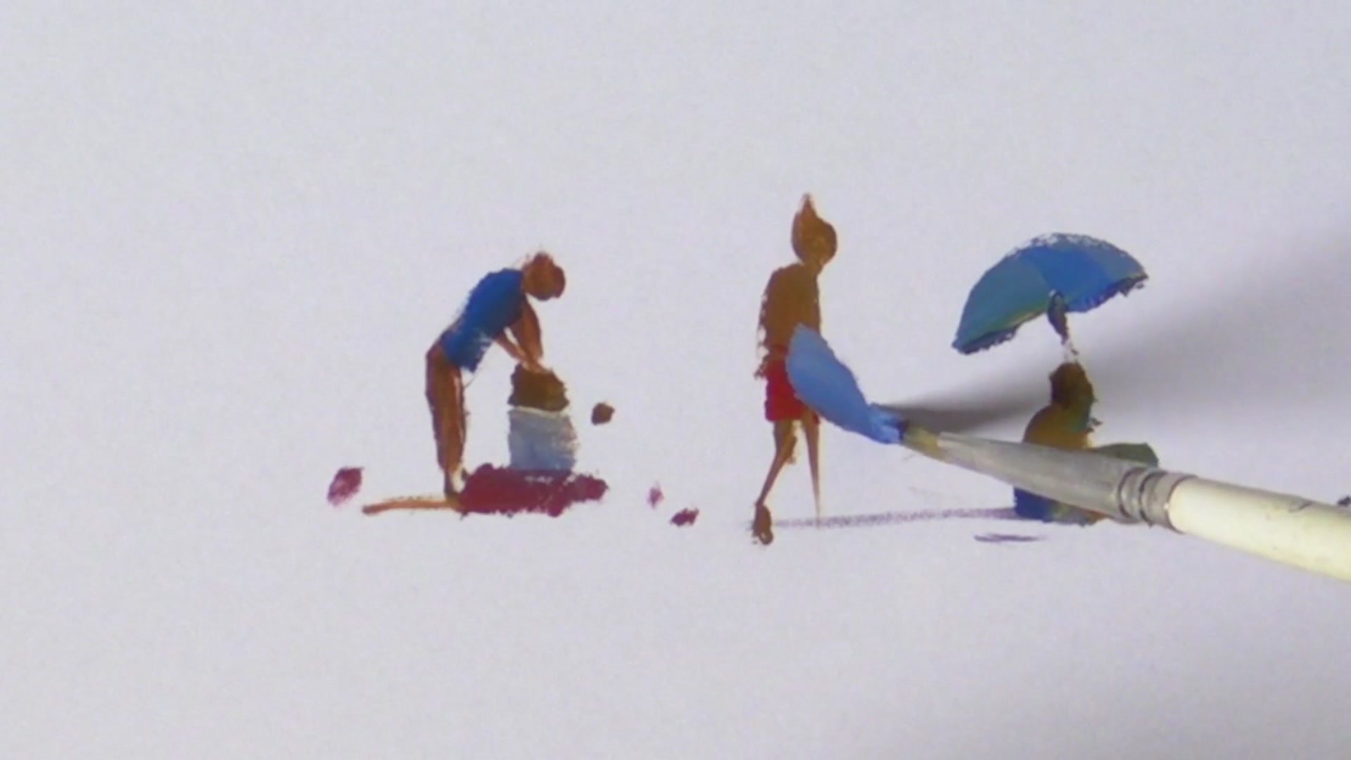 Step 13 — Placing Figures in the Scene (video frame from the lesson)