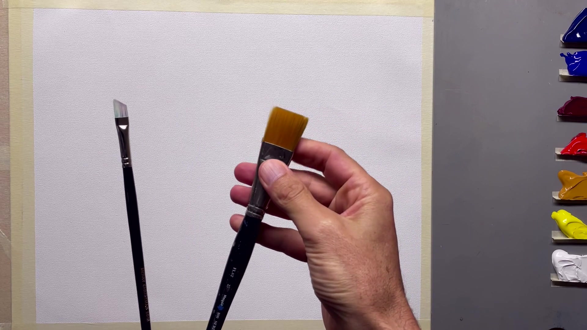 Step 3 — Brush maintenance (video frame from the lesson)