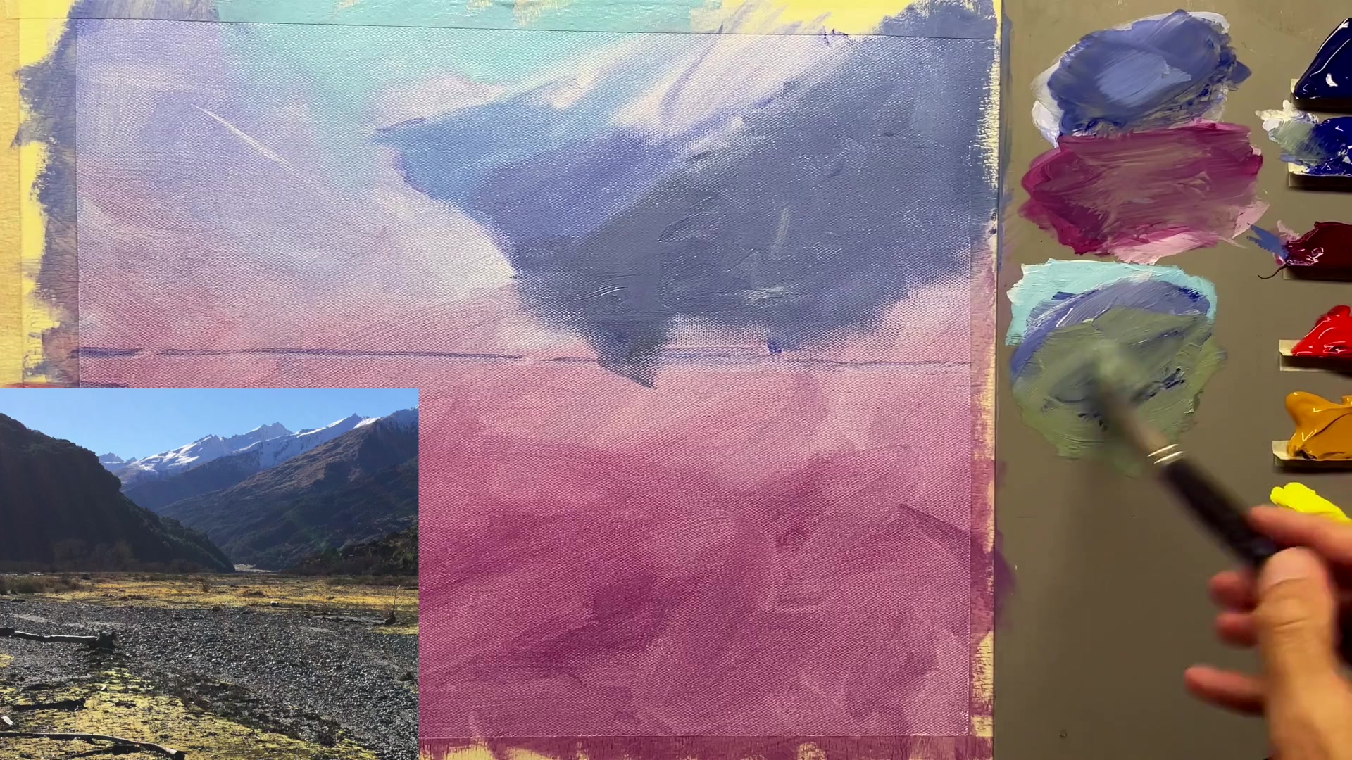 Step 10 — Adjusting tree colors (video frame from the lesson)