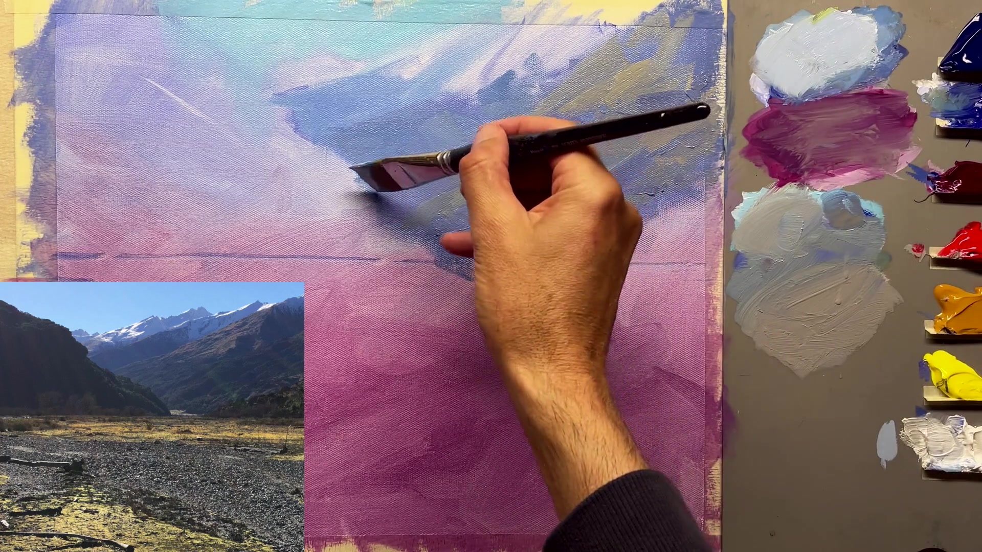 Step 14 — Adding mist effects (video frame from the lesson)