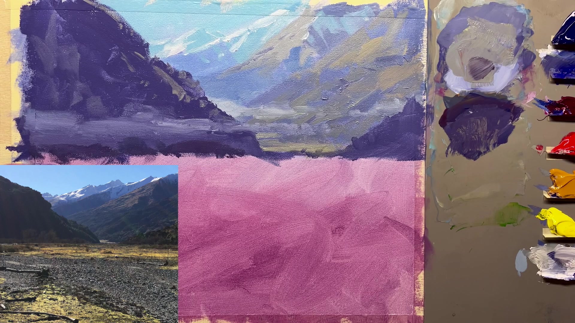 Step 27 — Color depth and perspective (video frame from the lesson)