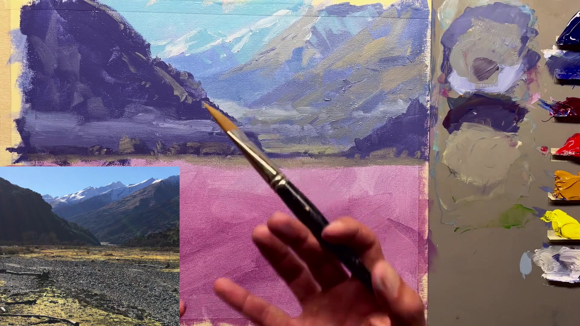 Step 31 — Foreground color contrast (video frame from the lesson)