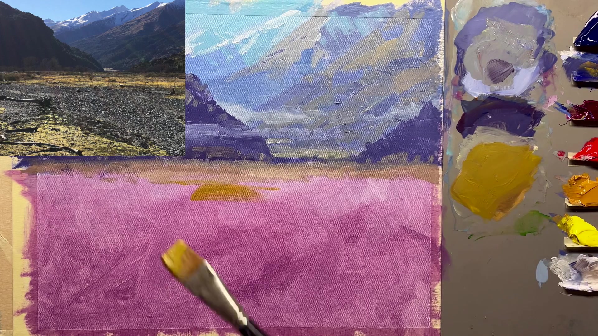 Step 33 — Creating depth with perspective (video frame from the lesson)