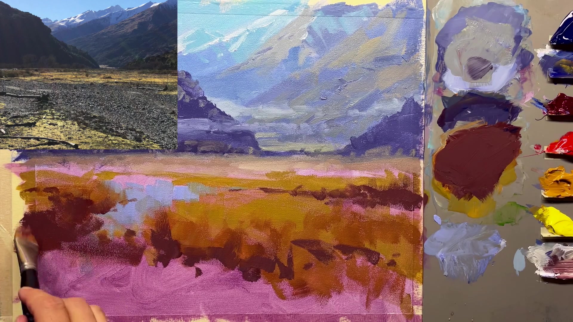 Step 36 — Adding tree details (video frame from the lesson)