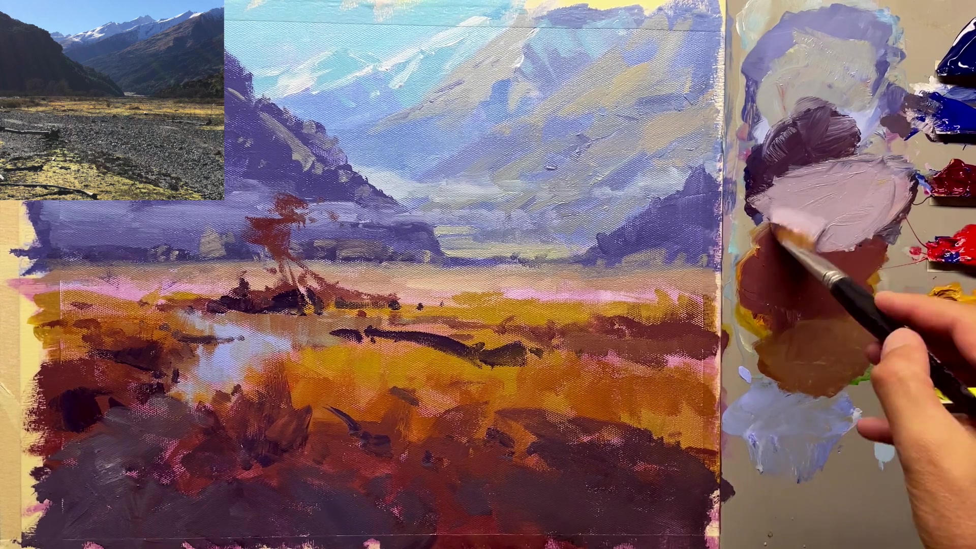 Step 44 — Highlighting and texture (video frame from the lesson)