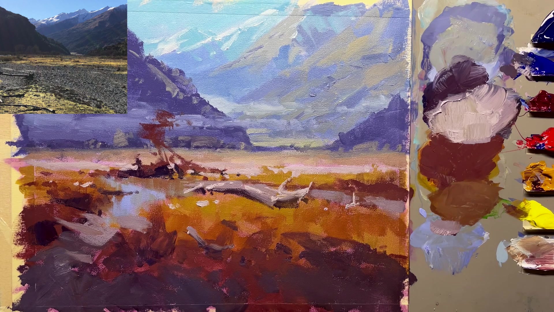 Step 46 — Adding green accents (video frame from the lesson)