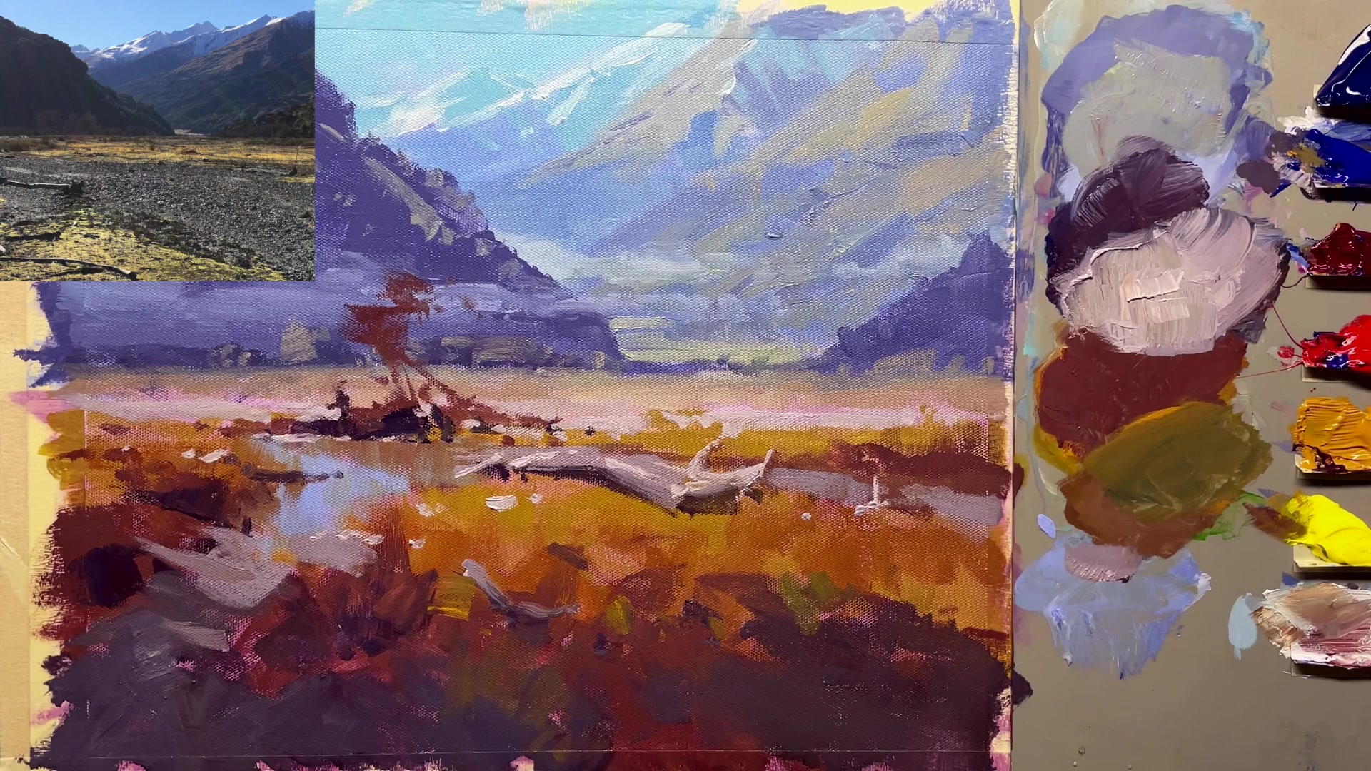 Step 47 — Enhancing shadows and reflections (video frame from the lesson)