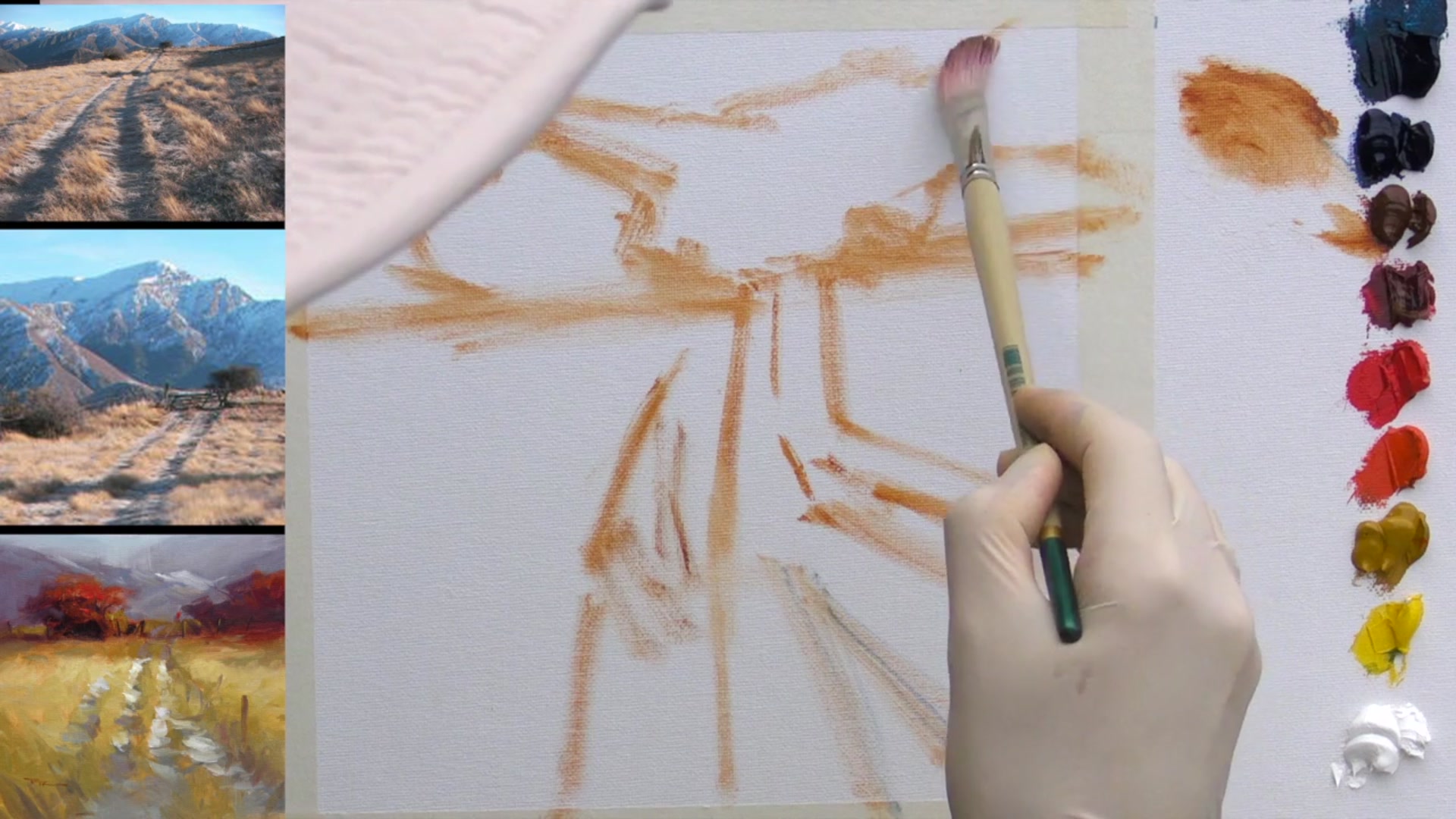 Step 5 — Avoiding Repeating Shapes in the Mountain Line (video frame from the lesson)