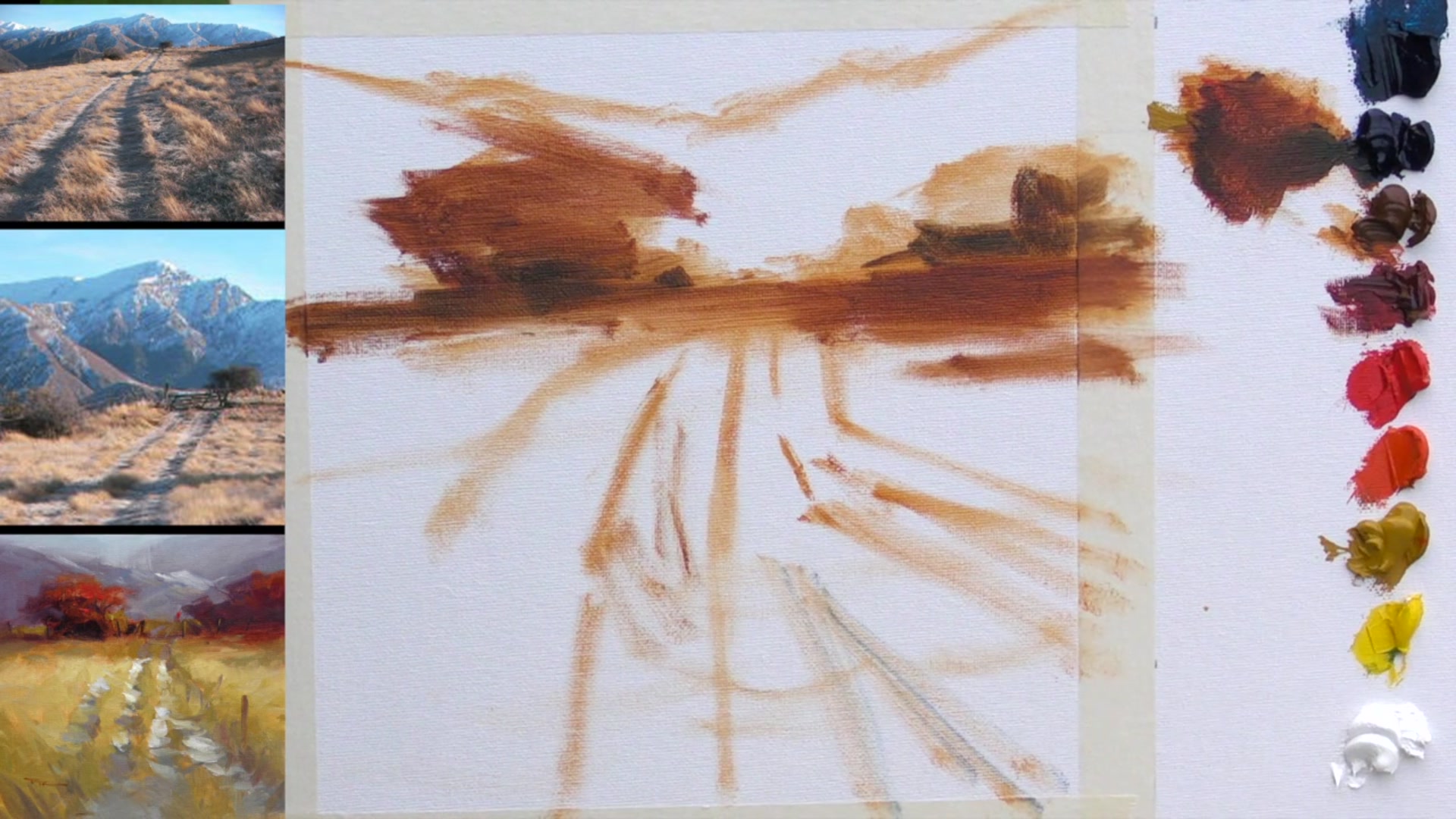 Step 8 — Shadow Areas in the Grass (video frame from the lesson)