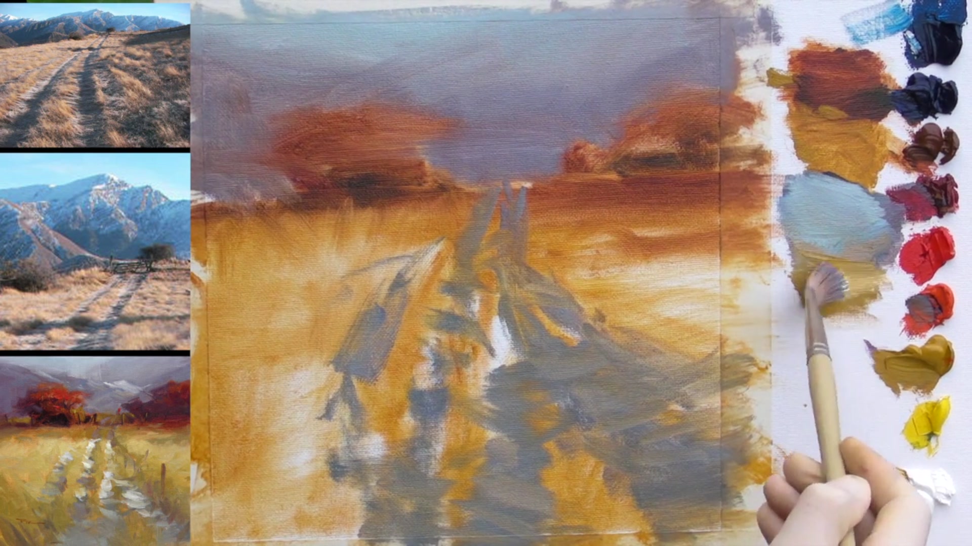 Step 12 — Composition and Light Balance (video frame from the lesson)