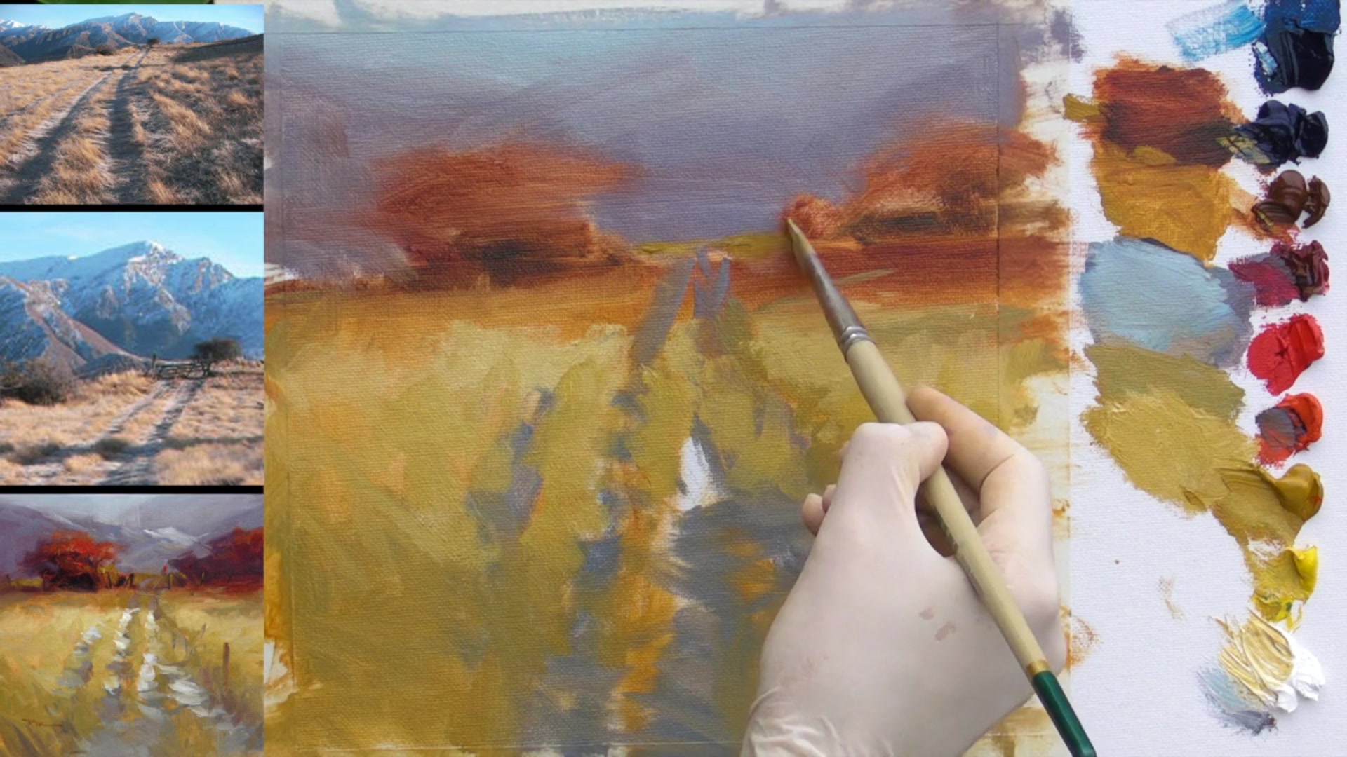 Step 14 — Adding Color Variation to the Grass (video frame from the lesson)